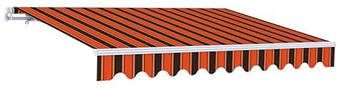 Leudus 3x2,5m Stabile Aluminium Manuelle Gelenkarmmarkise mit Kubel,Anti-UV und wasserabweisend SP1105(SPD071)