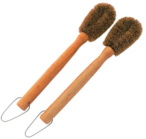 NineLives Set of 2 Washing Up Brushes Made of Natural Fibre, Ecological, Vegan Dish Brush Made of Coconut Fibre