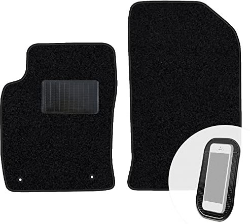 moto-MOLTICO Vorne Fußmatten Auto Velours Autoteppiche Schwarz Automatten Set 2-teilig passend für Peugeot Partner 2 Citroen Berlingo 2 2008-2018