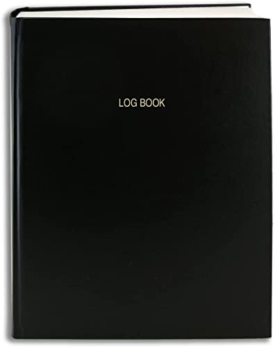 BookFactory Loggbok/Multifunktionell 500 Sidor Loggbok - Svart, 500 sidor, 8 tum x 25 cm, Smyth Sydd Hardbound (LOG-500-SRS-A-LKT2)