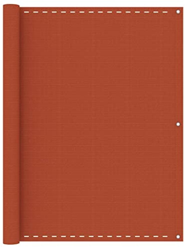 PURADAY Toldo para Balcón 120x500 cm HDPE Naranja Balcon Privacidad Malla Ocultacion Toldo Lateral Exterior Toldo Rectangular Toldo Terraza Exterior Toldo Balcon Exterior Malla para Balcon