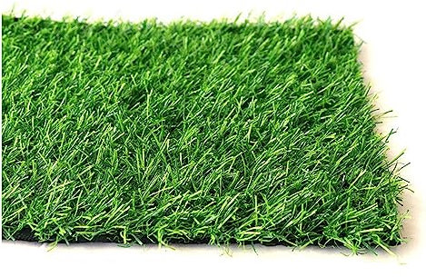 Evergreen Rasenteppich mit Drainage Noppen, Kunstrasen Grün, Balkonteppich, Kunstrasenteppich für Terrasse & Balkon (0.9x1.5m/3x5ft)