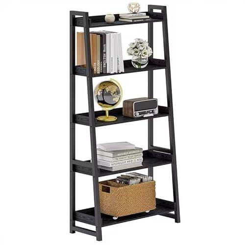 IRONCK Ladder Shelf 5-Tier 74.8in Tall, Industrial Bookcase and Bookshelf