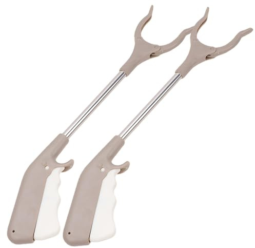 FRCOLOR 2stücke Müllgreifer Für Outdoor-gebrauch Müllsammler Mit Handzange Für Hohe Regale Langlebiger Müllclip Zum Aufsammeln Von Abfällen