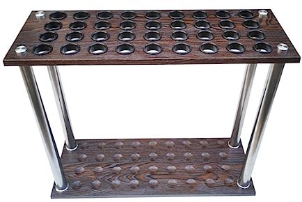 ANIIC Pool-Queue-Halter Holz-Pool-Queue-Halter Für 36 Queues, Pool-Queue-Rack, Bodenständer, Billard-Stick-Ständer Billard Queue Halterung