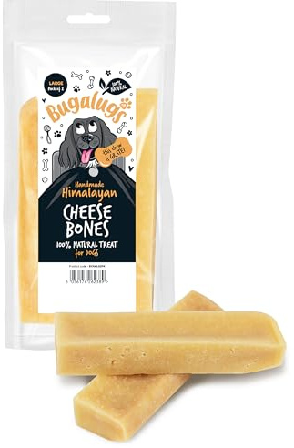 Bugalugs Himalayan Yak Chews for dogs are 100% natural dog treats & puppy treats - Dog dental sticks yak chew are a long lasting healthy dental sticks dogs for Plaque Off & Tartar