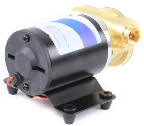 Självprimande pump 12 V med flöde 23–30 l/min – membranlänsepump för taktvätt, nedsänkt