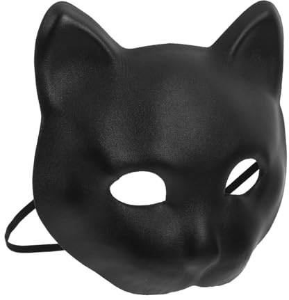 Ciieeo Schwarze Panther Maske Für Erwachsene Halbmaske Cosplay Katzenmaske Schwarz Ideal Für Halloween Kostümpartys Und Verkleidungen