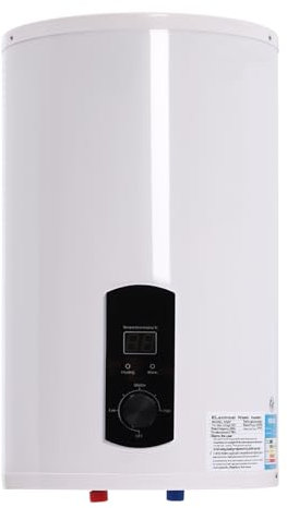 2000W 30L Elektrospeicher Warmwasserspeicher mit Handbrause, Elektro Wandhängender Boiler mit Temperaturanzeige, Einstellbarer Temperatur Elektrischer Heizung Tank-Wassererhitzer 25-75°C