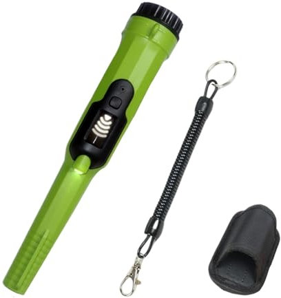 Pinpointer Metal Detector Metal detector impermeabile in oro con torcia a LED Rilevatore di sicurezza pinpointer subacqueo IP68 Metal Detector(Waterproof green)
