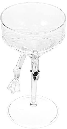 FUNOMOCYA Copa De Vino Flamingo Copa De Cóctel Para Fiestas Vidrio Transparente Base Decorativa