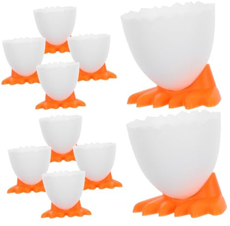 TOPPERFUN 20pezzi Porta Uova Plastica Forma Di Pulcino Supporti Per Uova Sode Eleganti Contenitori Decorativi Per Colazione Per Casa e Ristoranti