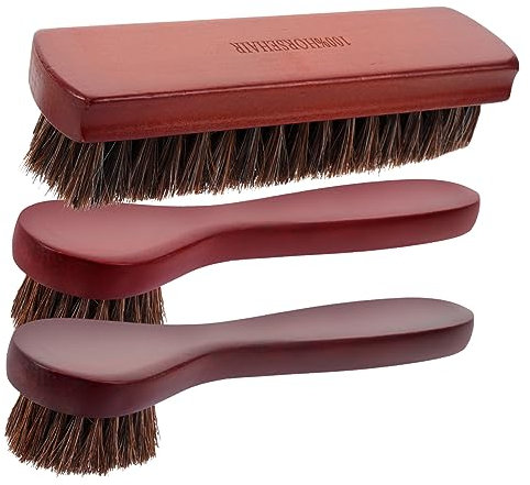 Brosse à Chaussures en Bois, Lot de 3 Pièces, pour Nettoyage