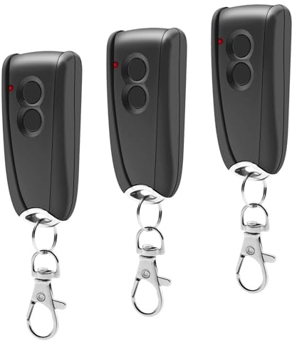 Quevati Télécommande de porte de garage 433,92 MHz pour EcoStar RSC2433, RSE2433, RSZ1433, avec base métallique, 3 boutons pour Horma EcoStar Liftroic 500700800 pour Portroic D2500D5000S4000