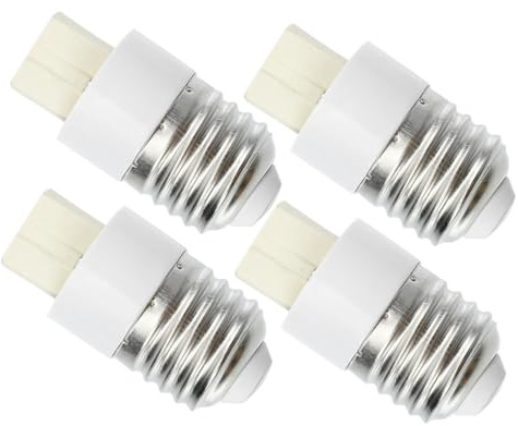 SOLUSTRE Adattatore per Portalampada E27 a G9 in Pc, 4 Pezzi, Sicuro e Pratico per Lampade da Tavolo e Lampadine G9