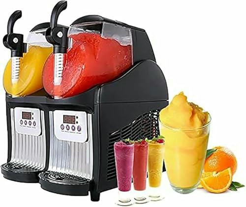 BTOIASYHF Máquina Comercial para granizados de Hielo, Tanque de 2,5 l x 2, máquina Profesional para granizados congelados, refrigeración eficiente