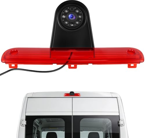 CAMECHO 720P HD Rückfahrkamera für FIAT Ducato X250 2006–2019, Peugeot Boxer 2006–2019, Citroen Jumper 2006–2019, 140° Weitwinkel, IP67 wasserdicht, Nachtsicht mit Infrarotlichtern