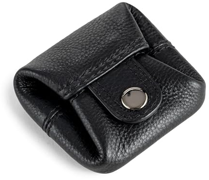 Berliner Bags Kleingeldbörse Lena S Premium, Münzbörse Leder - Schwarz
