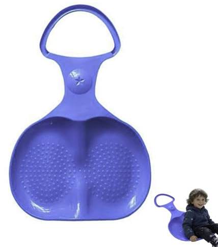 Schneeschlitten, Schlitten Kinder Mit Griff, Poporutscher Zum Rodeln, Kunststoff Rutschteller, Outdoor Ski Skateboard Winter Spielzeug Für Spielen Auf e is, Schnee, Gras, Sand(A)
