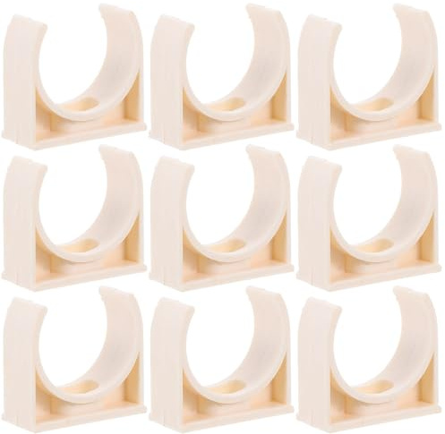 Artibetter Lot de 40 Colliers de Serrage en Pvc Beige pour Tube 25 Mm, Clips de Tuyau Robustes pour Fixation et Support de Tuyaux D'eau, Conduits Électriques, Montage Facile, Usage Plomberie