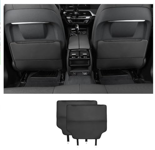 WENINETIES 2 Pezzi Protezioni Schienale per VW Golf 7 Sportsvan 2012-2017, Kick Mats Anti-Calcio con Tasca Portaoggetti Coprisedili Posteriori Protezione Abitacolo