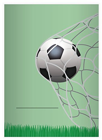 Kartenkaufrausch 8 personalisierte, Tolle Fußballer DIN A4 Schulhefte, Rechenhefte mit Fußball Tor in grün Lineatur 29 (Kariertes/rautiertes Heft)