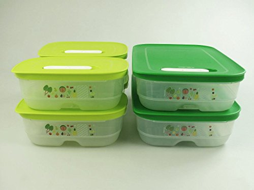 TUPPERWARE Kühlschrank 1,8 L flach (2) + 800 ml limette (4) KlimaOase P 23918
