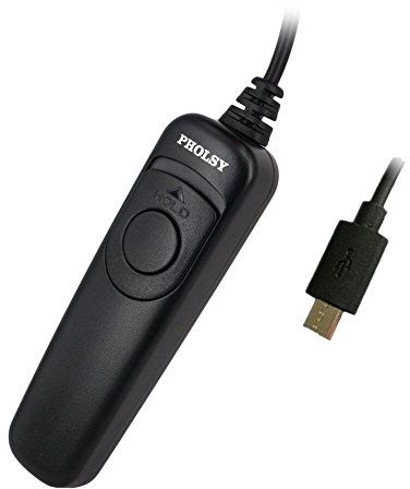 PHOLSY RR-90 Caméra Télécommande Filaire pour Fujifilm GFX50S, X-Pro2, X-H1, X-T2, X-T1, X-T10, X-T20, X-T100, X-E2S, X-E2, X-E3, X-M1, X-A20, X-A5, X-A3, X-A2, X-A1, X-A10, X100F, X100T, X70, X30