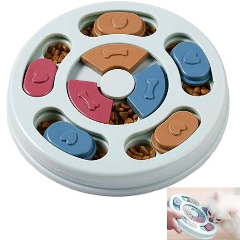 TSKDKIT Juguete Interactivo para Perros, Juguete para Perros con Forma de Puzle, Juguete para Perros con Forma de Puzzle, Antideslizante con Alimentación Lenta para Cachorros y Mascotas