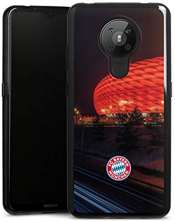 DeinDesign Silikon Hülle kompatibel mit Nokia 5.3 Case schwarz Handyhülle FC Bayern München FCB Stadion