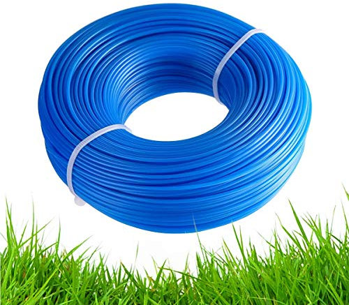 AOBETAK Strimmer Line, 1.6mm x 100M String Trimmer Line Grass Weed Trimmer Brush Cutter, Nylon Round Rope Cut Weed Strimmer Cord String Wire for Garden Grass Trimmers Electric (Blue)