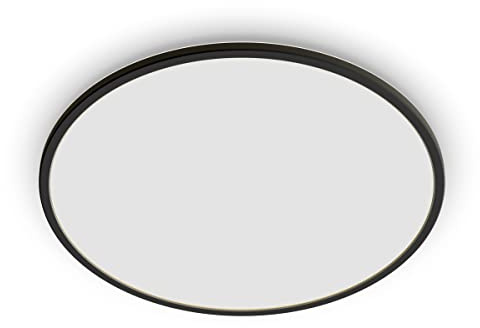 PHILIPS LED SceneSwitch Deckenleuchte (36 W), 3 Helligkeitsstufen, warmweißes Licht, energiesparende Raumbeleuchtung mit EyeComfort, schwarz, 55cm