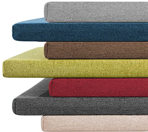 Waigg Kii Dickes Bankkissen, 2- und 3-Sitzer, Gartenbank, 80/100/120 cm, lang, Bank-/Stuhlkissen für Esszimmer, Schaukel, Terrasse, drinnen und draußen, 80 x 40 x 2 cm, Rot