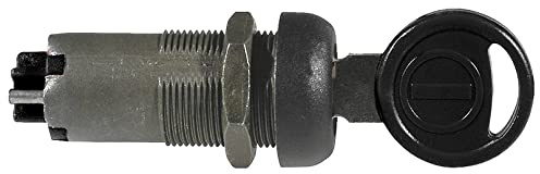 Einpoliger Schlüsselschalter, 2 Positionen, Montageloch, Durchmesser 19 mm, 12 V, 5 A