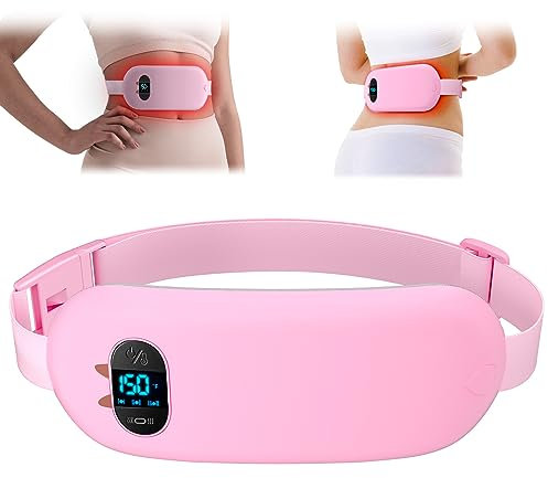 Heat Pad for Period Pain Relief, Upgraded 6 Heat Massage Modes Electric Fast Heating Pad for Lower Back Cramp Heated Belt Menstrual USB Heating Pad Gifts for Women Girl Her Christmas Stocking Stuffers