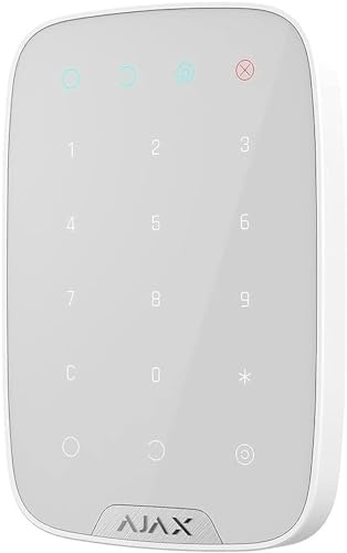 AJAX AJKP KEYPAD BIANCO TASTIERA INDIPENDENTE TOUCH SENZA FILI WIRELESS 868MHZ
