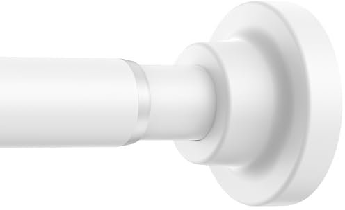 AIZESI Tension Shower Curtain Pole 90-160 Cm, White Tension Curtain Rod Extendable Curtain Poles No Drilling, Non-Slip Tension Rod, Anti-Rust Shower Curtain Rod, Shower Curtain Rail