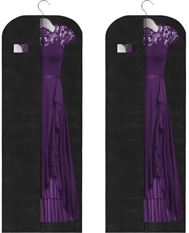 Vicloon 2 Stück Kleidersack, Anzug Schutzhülle, Staubdicht Kleidersäcke, Hochwertiger Anzug Transporttasche Atmungsaktive Anzugtasche für Anzug Jacken und Kleid Aufbewahrung Kleiderhülle (60 * 180cm)