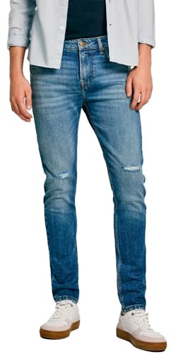 Pepe Jeans Herren Skinny Ripped Jeans, Blau (Denim), 28 W/32 L