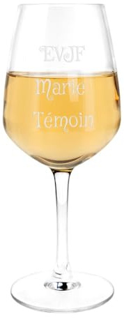 Ocadeau Verre à vin blanc personnalisé – Gravure, cadeau homme ou femme