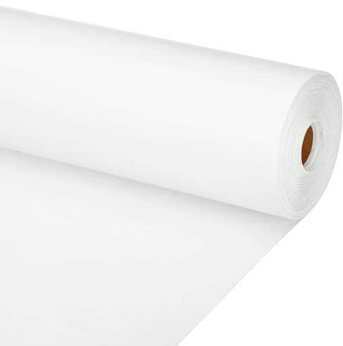 PATIKIL Zeichenpapierrolle 50cm x 60m Zeichenpapier 80 g/m² Papierrolle Kraftpapier Malpapier Skizzenpapier Bastelpapier für Staffelei Malen Handwerk Geschenkverpackung Weiß