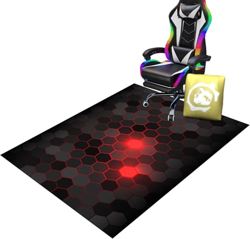 Bodenschutzmatte für Teppiche rutschfest, Rechteckig Bodenmatte, Stuhlunterlage Gaming Bürostuhl Stuhlmatten, Bürostuhl Matte, Schreibtischstuhl Unterlage für Parkett, Laminat, Hartböden 140 x 180 cm