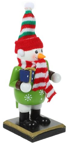 KITANDOVE Schiaccianoci in Legno Pupazzo Di Neve Decorazione Natalizia Schiaccianoci Pupazzo Di Neve Natale
