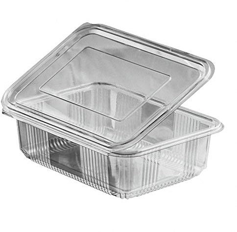 VEPATIM 50 Rechteckbecher klar mit Deckel 1500 ml (PET)