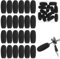 Wanmu 24Pcs Mini-size Microphone Windscreen, High-Density Foam Headset Covers, Small Headset Protection Cover for Lavalier and Lapel Mic