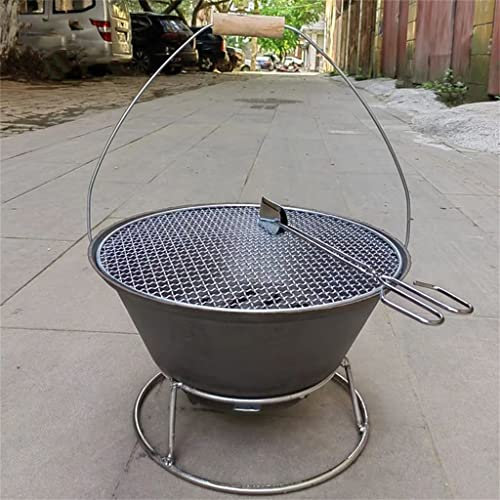 Outdoor Patio Home Tragbarer Gusseisen Feuertopf Becken Grill Holzkohle Broiler