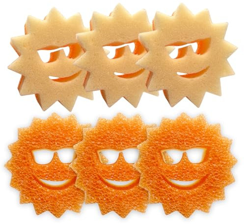 Hometimestore Spülschwamm, Küche Schwämme für Kratzfreies Reinigen, BPA-frei Geschirrschwamm, Absorbiert effektiv Flecken Putzschwamm, Spülmaschinenfest - Robustes & Weiches Design, 6 Pack