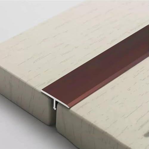 T Molding Trim Floor Transition Strips Black White Gray Golden, 15 20 33 40mm Wide Aluminum Doorway Edge Trim for Wood Vinyl Laminate Floors, Strong Sturdy Butt Up Threshold-Moldings Trim(Red,W 40mm)