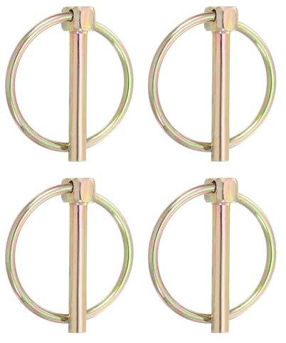 PATIKIL 11/64 x 1.42 Linch Pin, 4 Pcs Lynch Pin Assortment Kit Shaft Lock Pin Clips Hardware Pins with Ring for Farm Tractor Trailer Carriages (4.5x36mm)