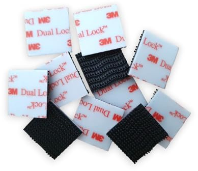 25 x 25mm (12 Stück) | 3M Dual Lock SJ 3550 Pads – Weiß – Extra Starker Pilzkopfverschluss – Selbstklebend – Wiederlösbare Befestigung